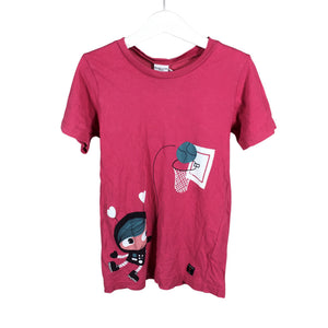 Tyttöjen Polarn O. Pyret - T-paita, koko 122 - 128 - Pinkki (1)