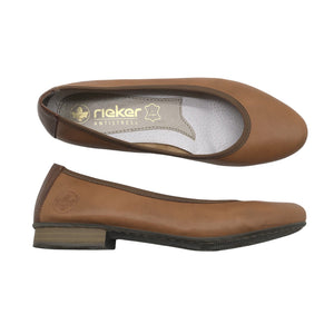 Naisten Rieker - Ballerinat, koko 39 - Ruskea (1)