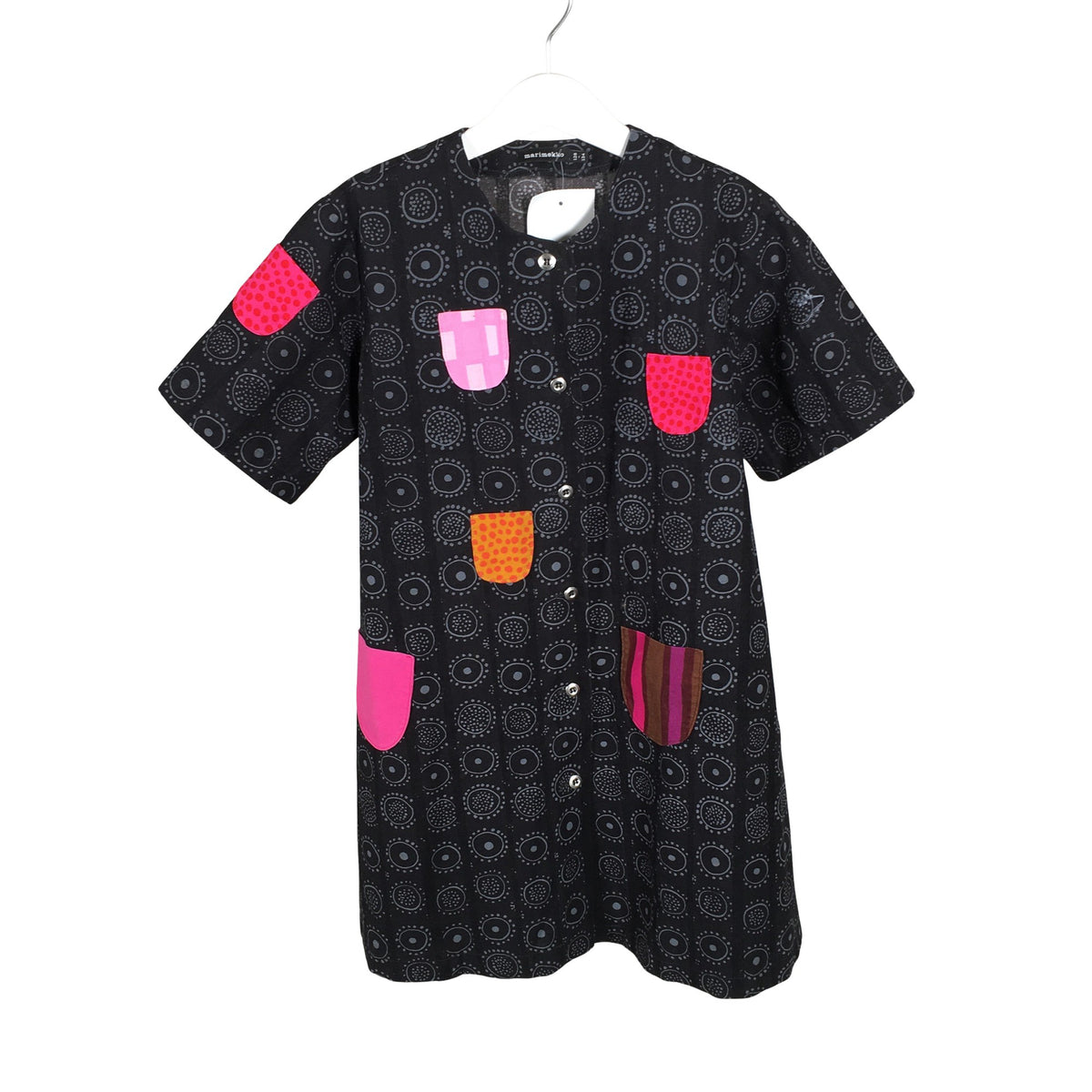 Tyttöjen Marimekko - Kangasmekko, koko 128 - 134 - Musta (1)