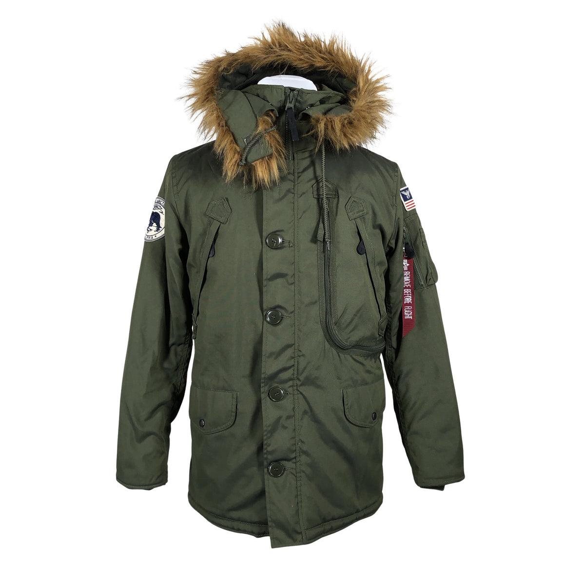Miesten Alpha Industries - Toppatakki, koko S - Vihreä (1)
