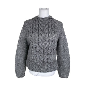 Naisten Handmade - Neulepaita, koko 38 - Harmaa (1)
