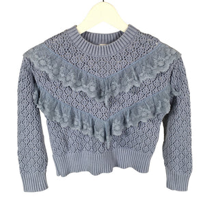 Tyttöjen Lindex - Neulepaita, koko 134 - 140 - Vaaleansininen (1)