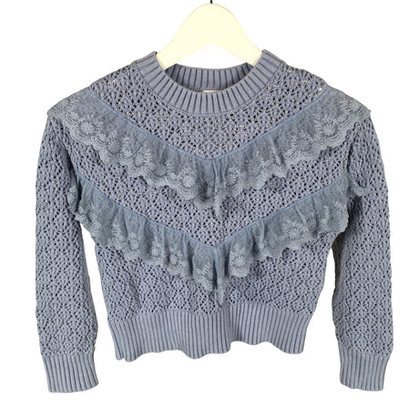 Tyttöjen Lindex - Neulepaita, koko 134 - 140 - Vaaleansininen ()