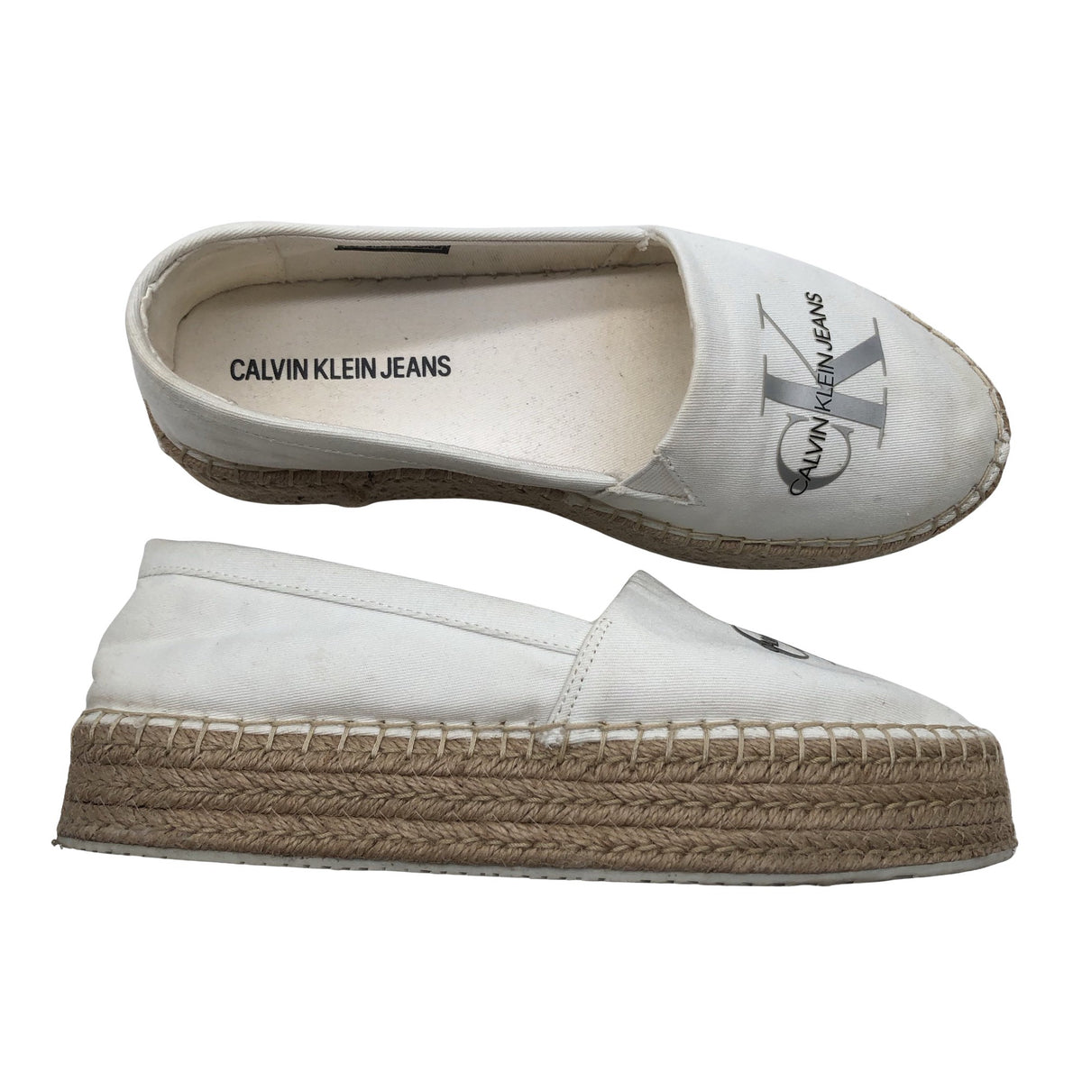 Naisten Calvin Klein Jeans - Loaferit, koko 37 - Valkoinen (1)