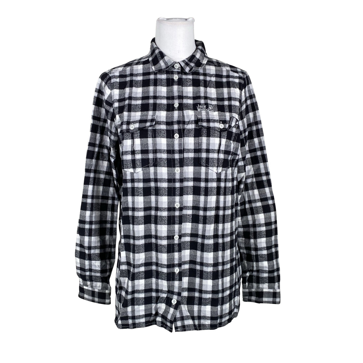 Naisten Jack Wolfskin - Flanellipaita, koko 38 - Harmaa (1)