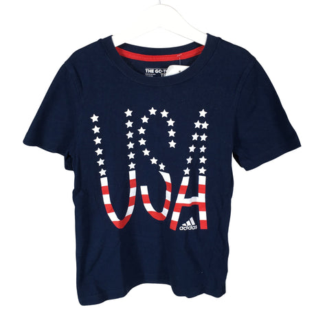 Unisex Adidas - T-paita, koko 122 - 128 - Sininen (2)