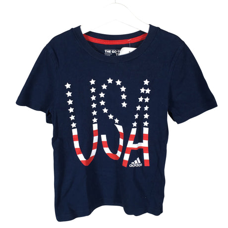 Unisex Adidas - T-paita, koko 122 - 128 - Sininen ()