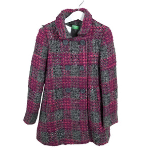 Tyttöjen Benetton - Villakangastakki, koko 128 - 134 - Violetti (1)