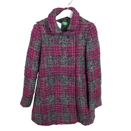 Tyttöjen Benetton - Villakangastakki, koko 128 - 134 - Violetti ()