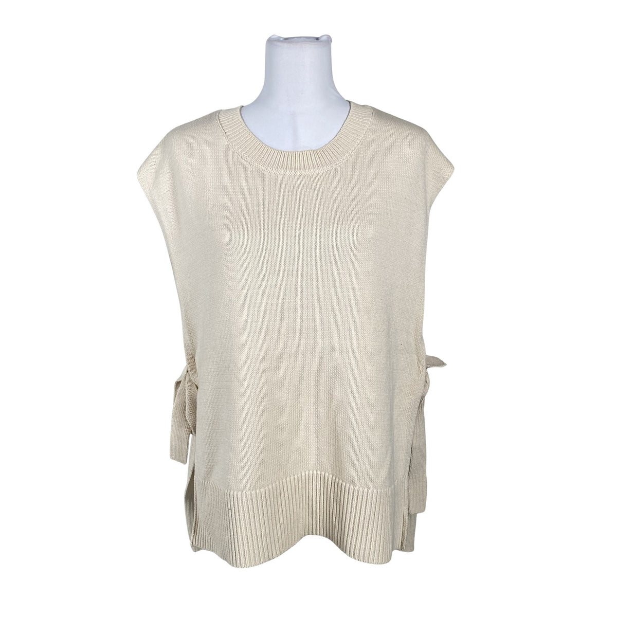 Naisten Selected - Neuleliivi, koko 38 - Beige (1)