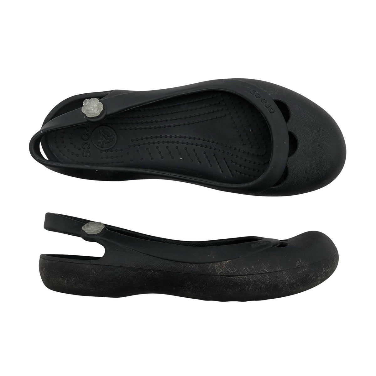 Naisten Crocs - Ballerinat, koko 37 - Musta (1)
