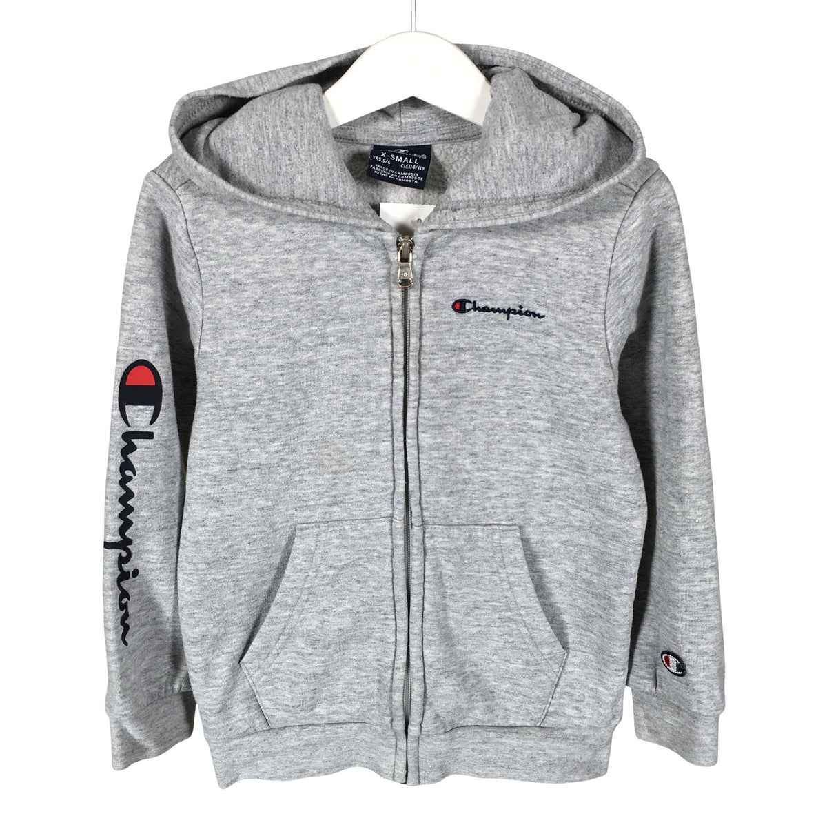 Unisex Champion - Huppari, koko 110 - 116 - Harmaa (1)