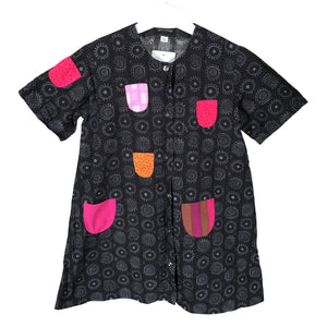 Tyttöjen Marimekko - Kangasmekko, koko 122 - 128 - Harmaa (1)