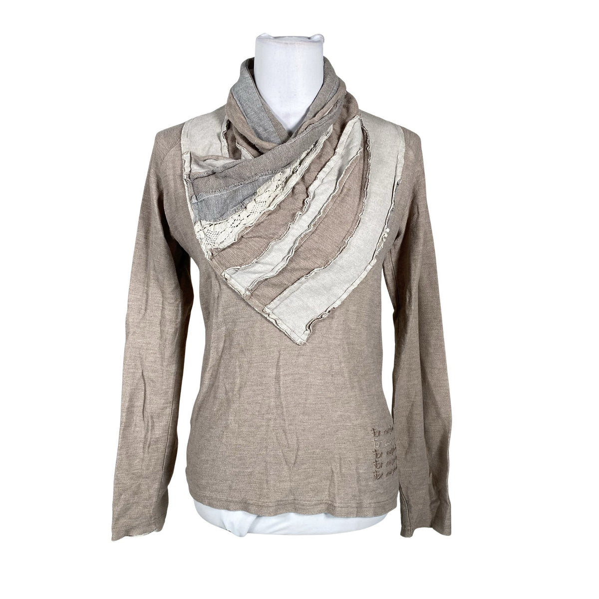 Naisten Desigual - Trikoopaita, koko 38 - Beige (1)