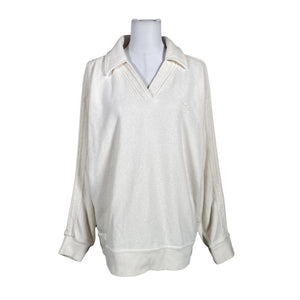 Naisten Adidas - Collegepaita, koko 40 - Beige (1)