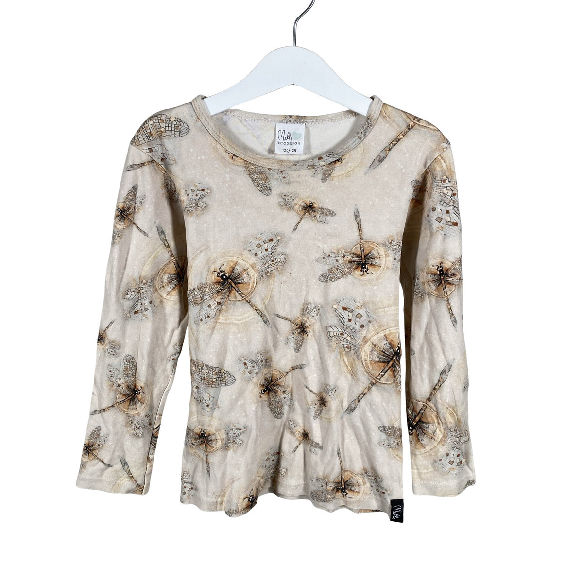 Tyttöjen Melli - Trikoopaita, koko 122 - 128 - Beige (1)