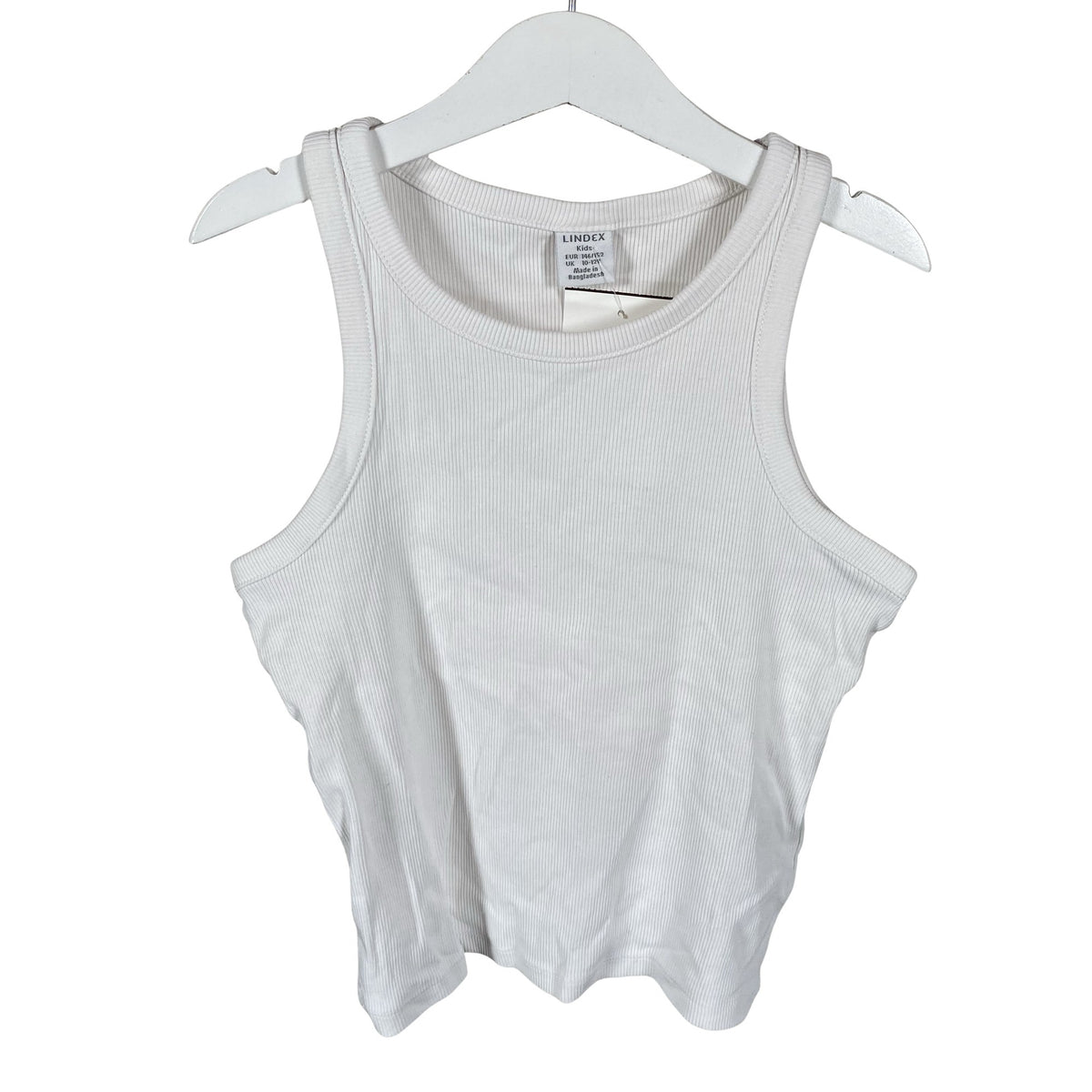 Unisex Lindex - Trikootoppi, koko 146 - 152 - Valkoinen (1)