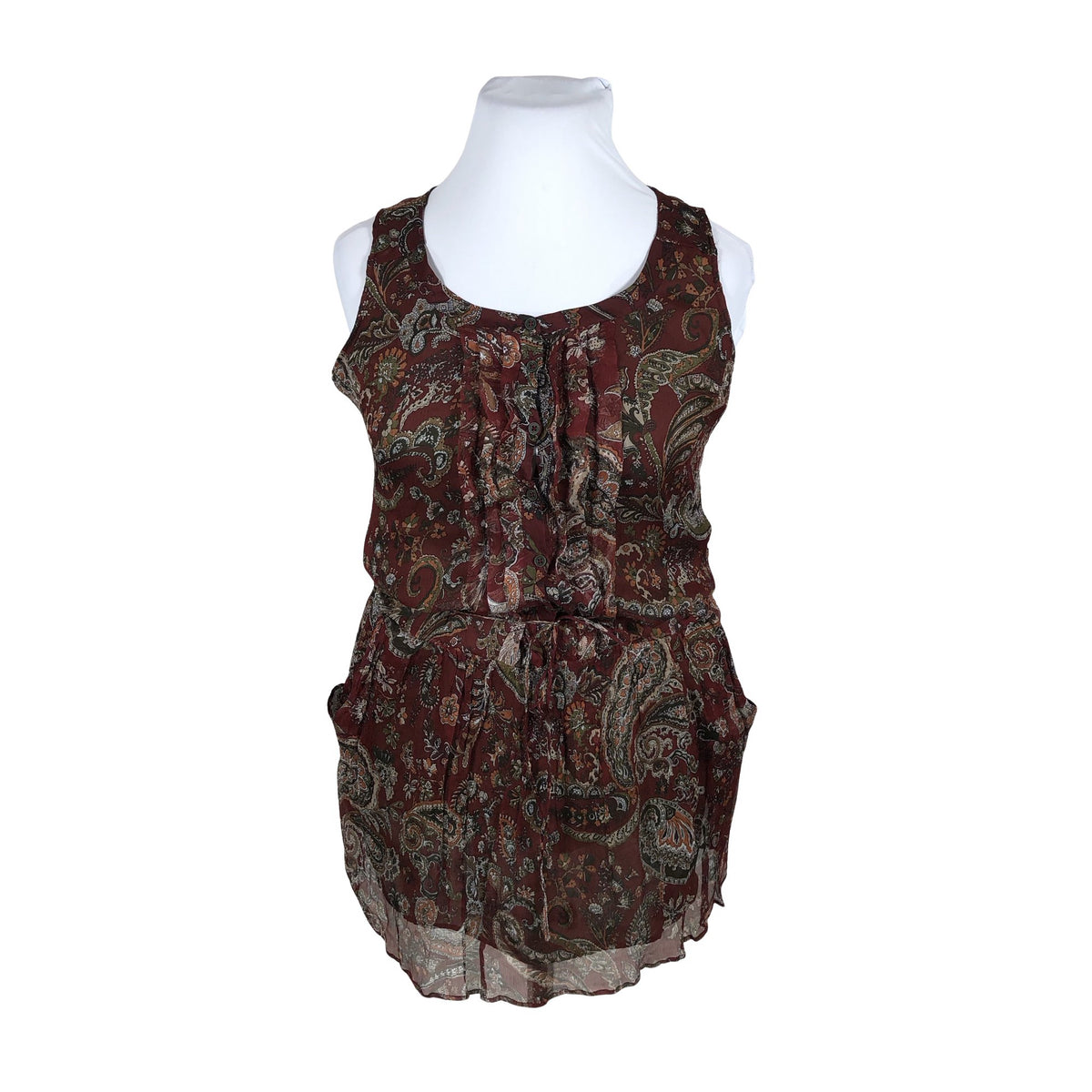 Naisten Massimo Dutti - Kangasmekko, koko 42 - Viininpunainen (1)