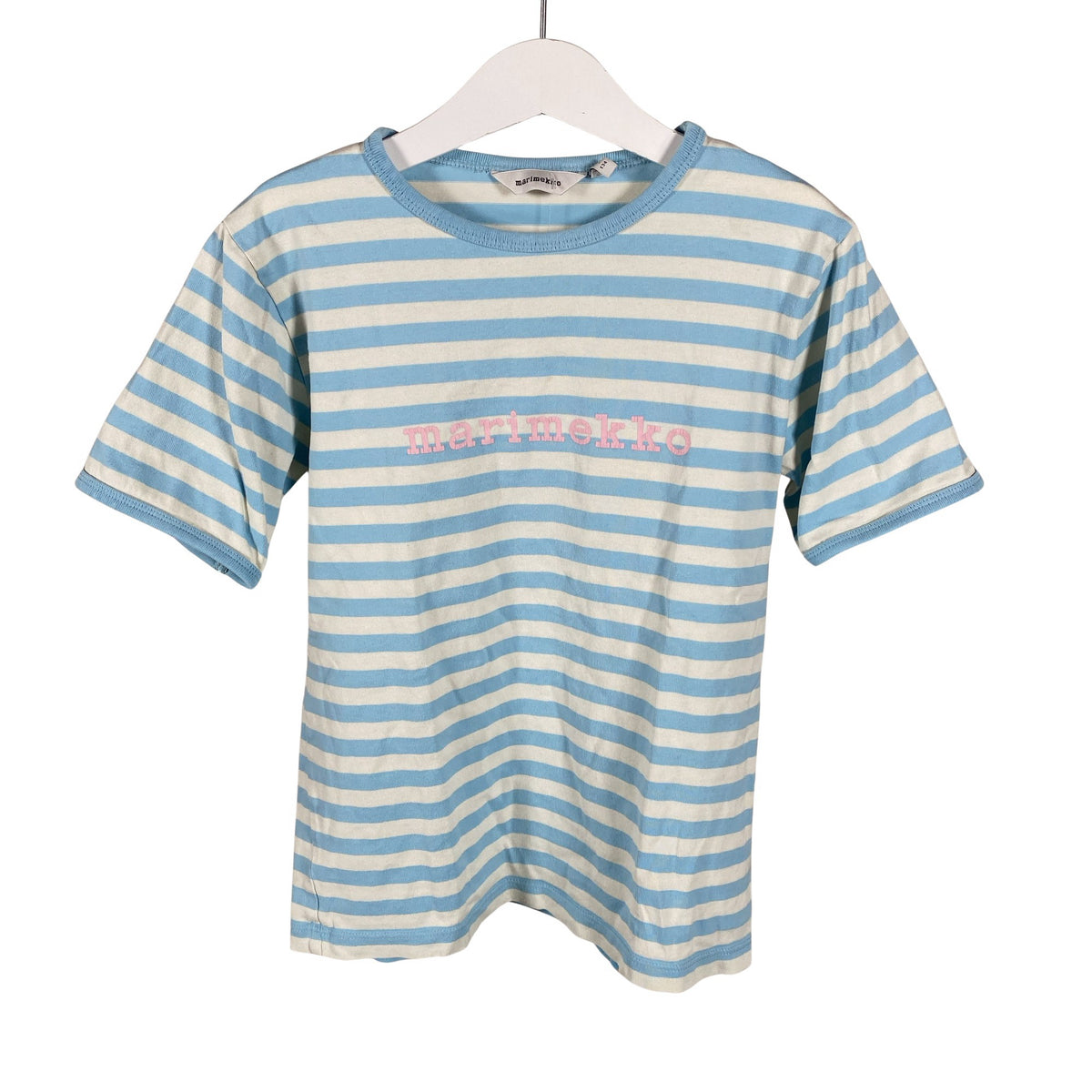 Unisex Marimekko - T-paita, koko 128 - 134 - Vaaleansininen (1)