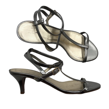 Naisten J. Crew - Korolliset sandaalit, koko 39 - Hopea ()