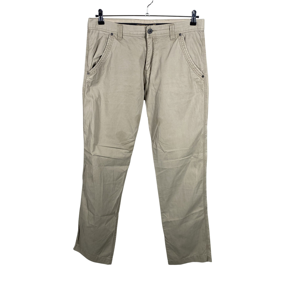 Naisten Cottonfield - Kangashousut, koko W34 - Beige (1)