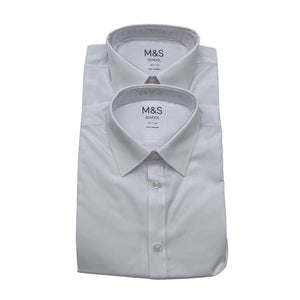 Poikien Marks&Spencer - Kauluspaita, koko 140 - 146 - Valkoinen (1)