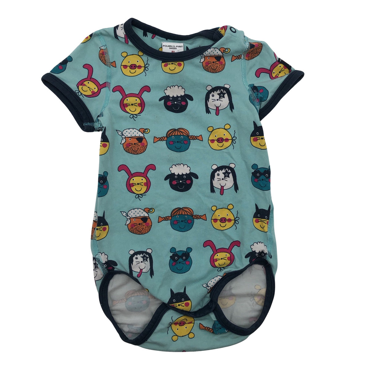 Unisex Polarn O. Pyret - Body, koko 74 - 80 - Vaaleansininen (1)