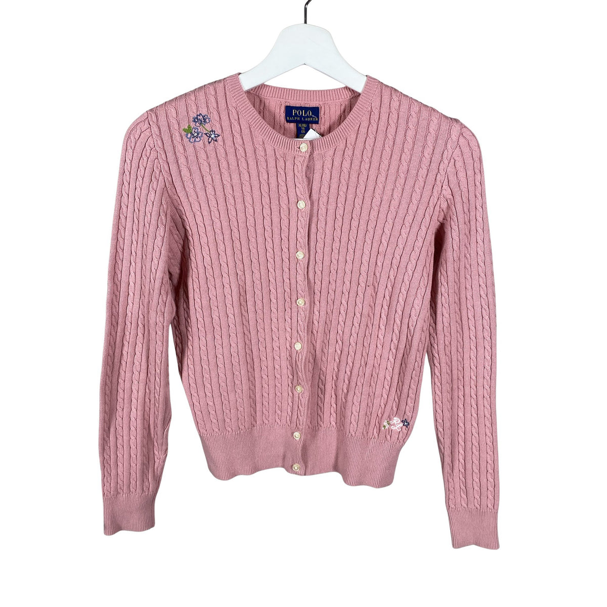 Tyttöjen Polo Ralph Lauren - Neuletakki, koko 170 - 176 - Vaaleanpunainen (1)