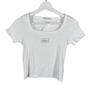 Tyttöjen Calvin Klein Jeans - T-paita, koko 158 - 164 - Valkoinen (1)