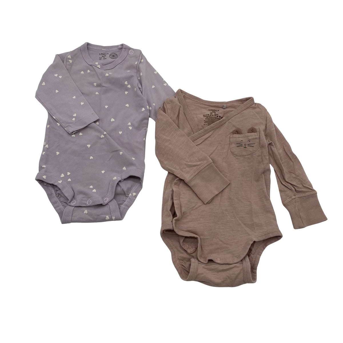 Tyttöjen Lindex - Kietaisubody, koko 50 - 56 - Vaaleanpunainen (1)