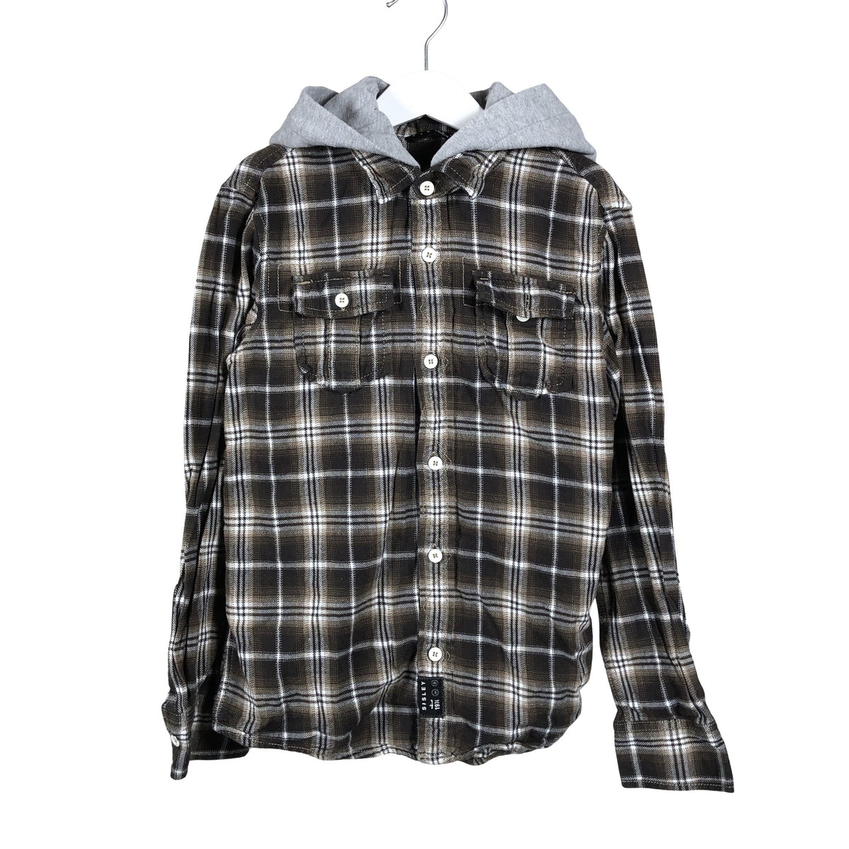 Unisex Sisley - Flanellipaita, koko 122 - 128 - Ruskea (1)