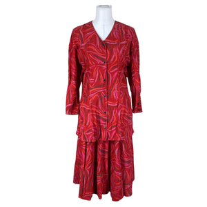 Naisten Marimekko - Jakkupuku, koko 38 - Punainen (1)