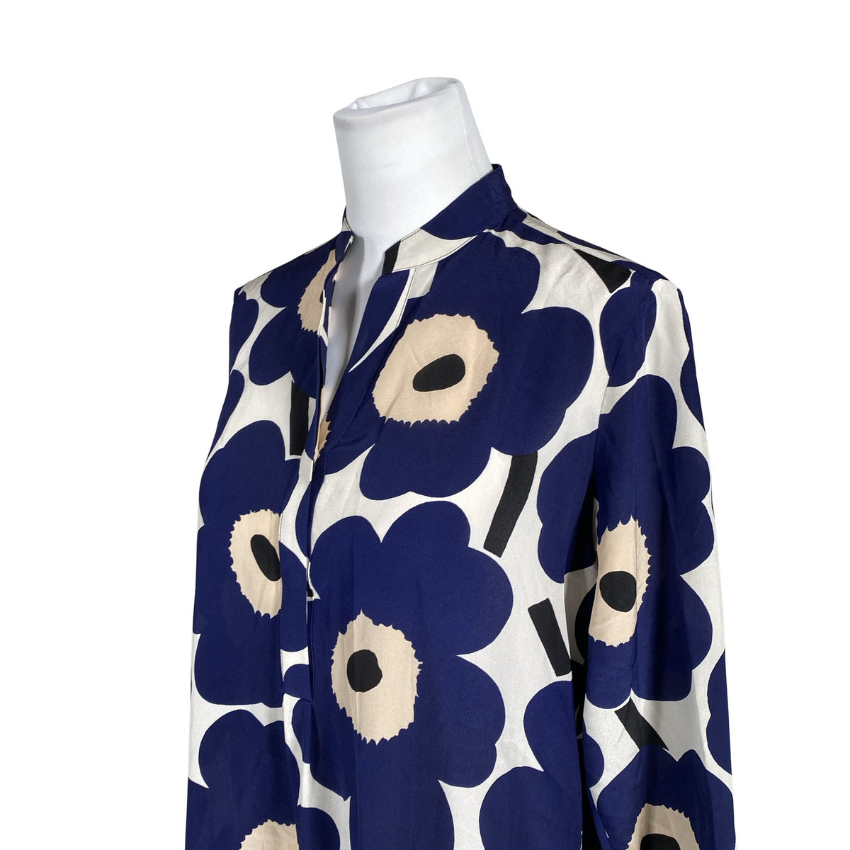 Naisten Marimekko - Sifonkitunika, koko 36 - Sininen (2)