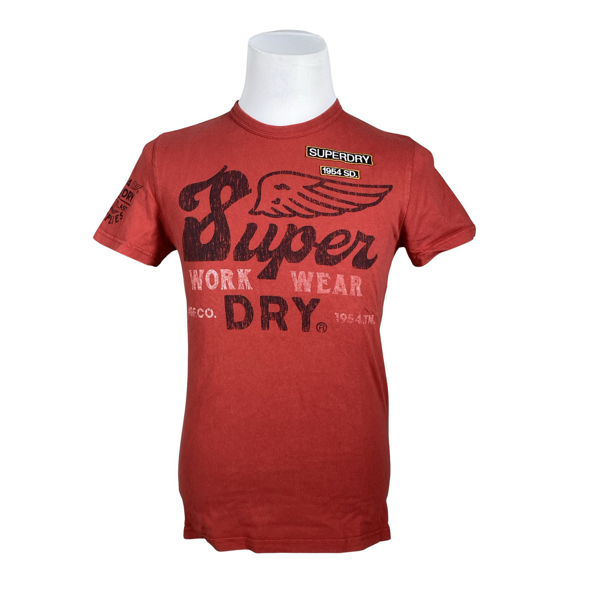 Miesten Superdry - T-paita, koko S - Punainen (1)
