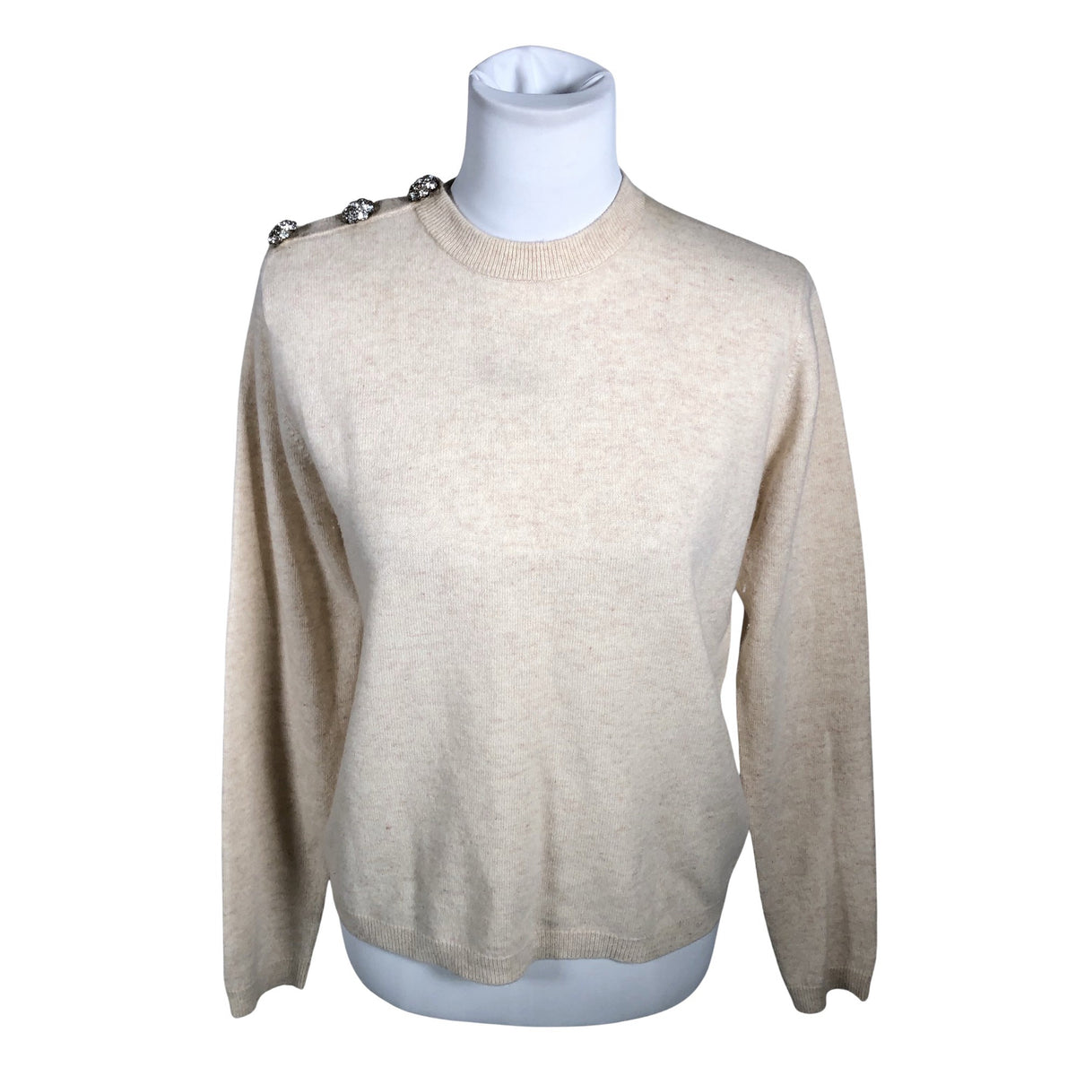 Naisten Ganni - Neulepaita, koko 38 - Beige (1)