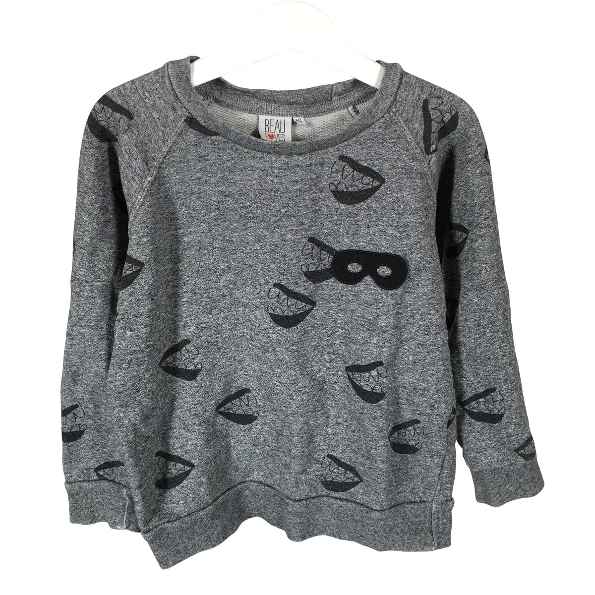 Unisex Beau LOves - Collegepaita, koko 116 - 122 - Harmaa (1)