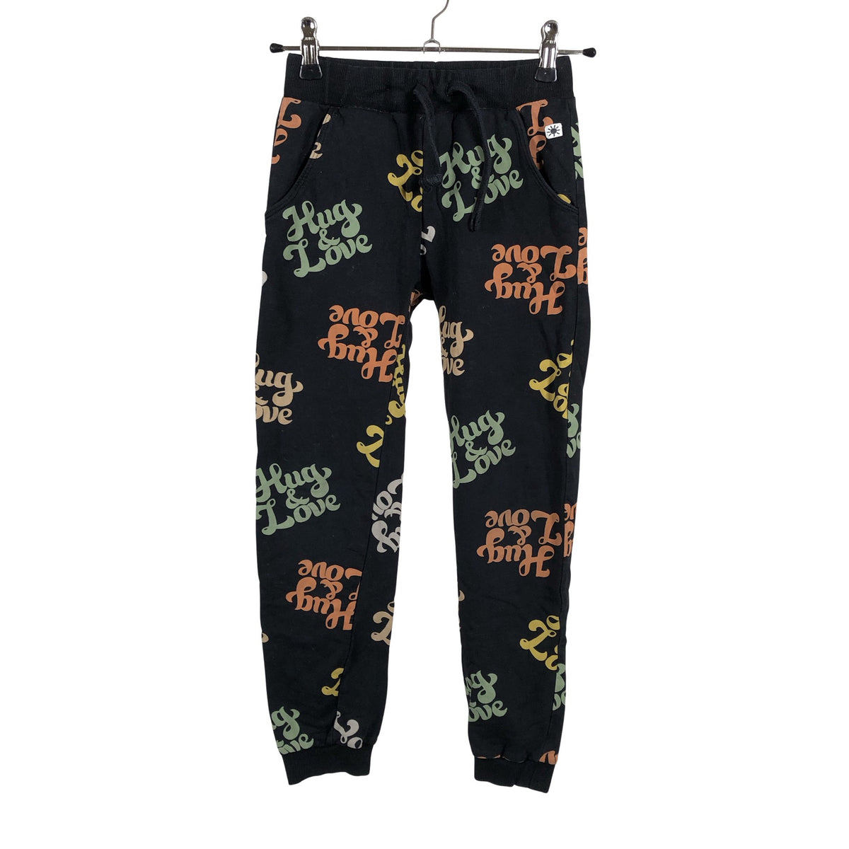Unisex Lindex - Collegehousut, koko 116 - 122 - Musta (1)