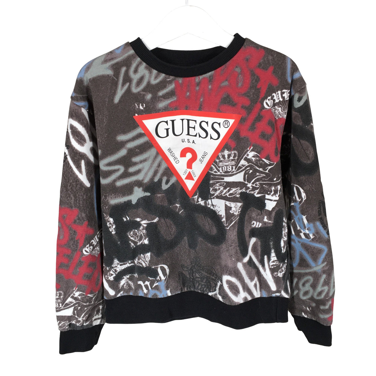 Unisex Guess - Collegepaita, koko 122 - 128 - Musta (1)