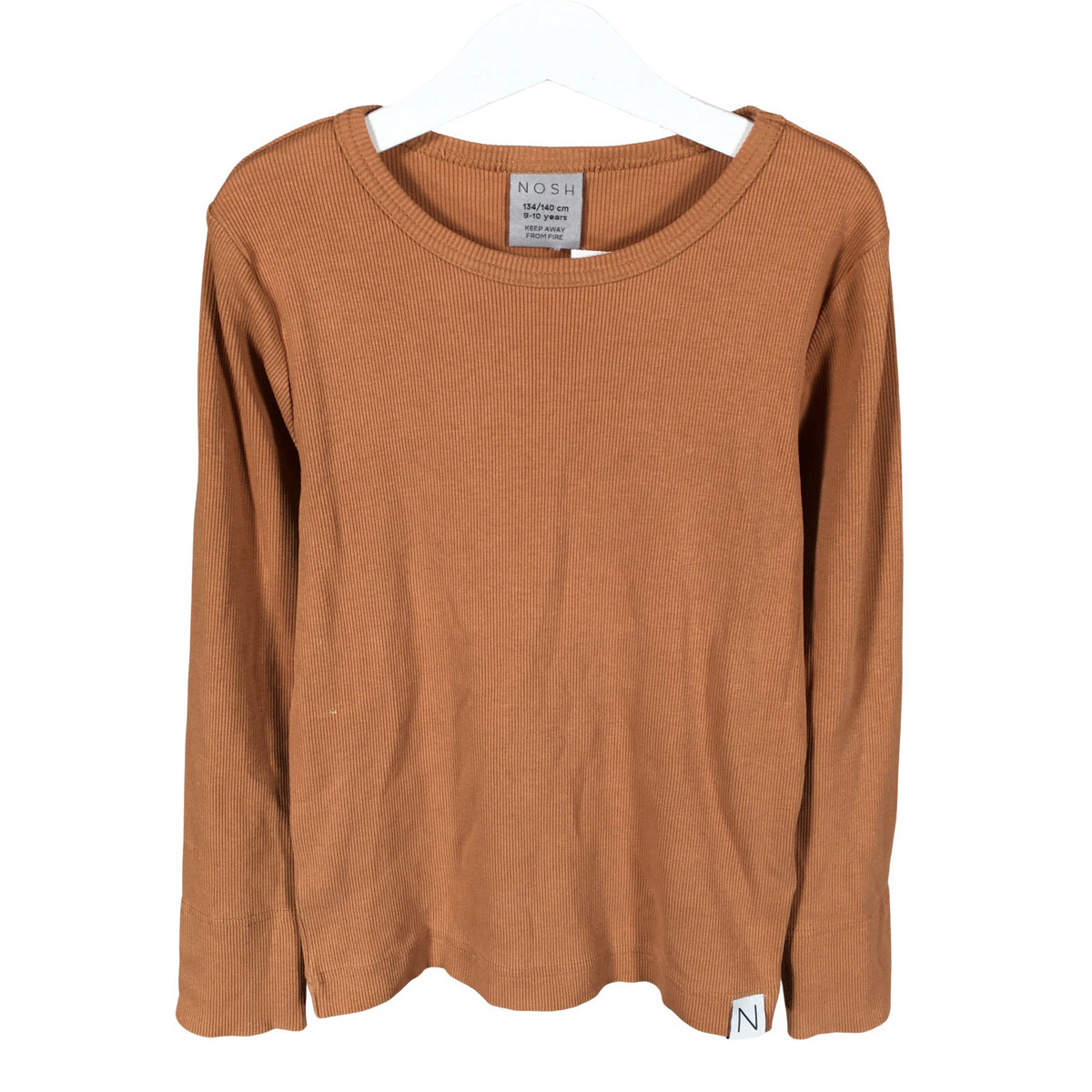 Unisex NOSH - Trikoopaita, koko 134 - 140 - Ruskea (1)