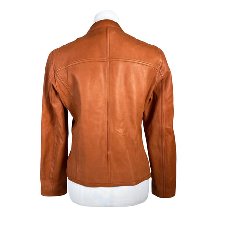 Naisten Massimo Dutti - Nahkatakki, koko 40 - Oranssi ()