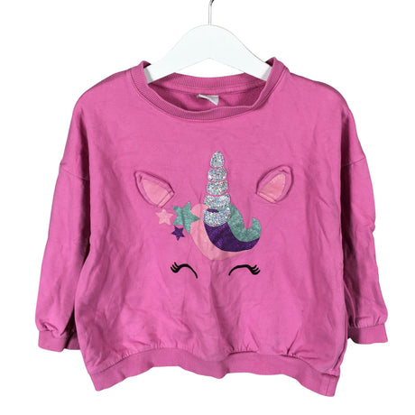 Tyttöjen Lindex - Collegepaita, koko 110 - 116 - Pinkki ()