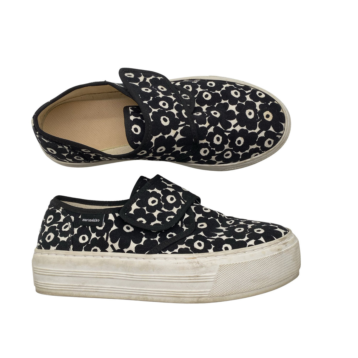 Naisten Marimekko - Loaferit, koko 37 - Musta (1)