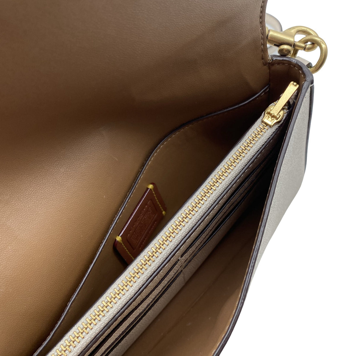 Naisten Coach - Olkalaukku, koko Mini - Beige (3)