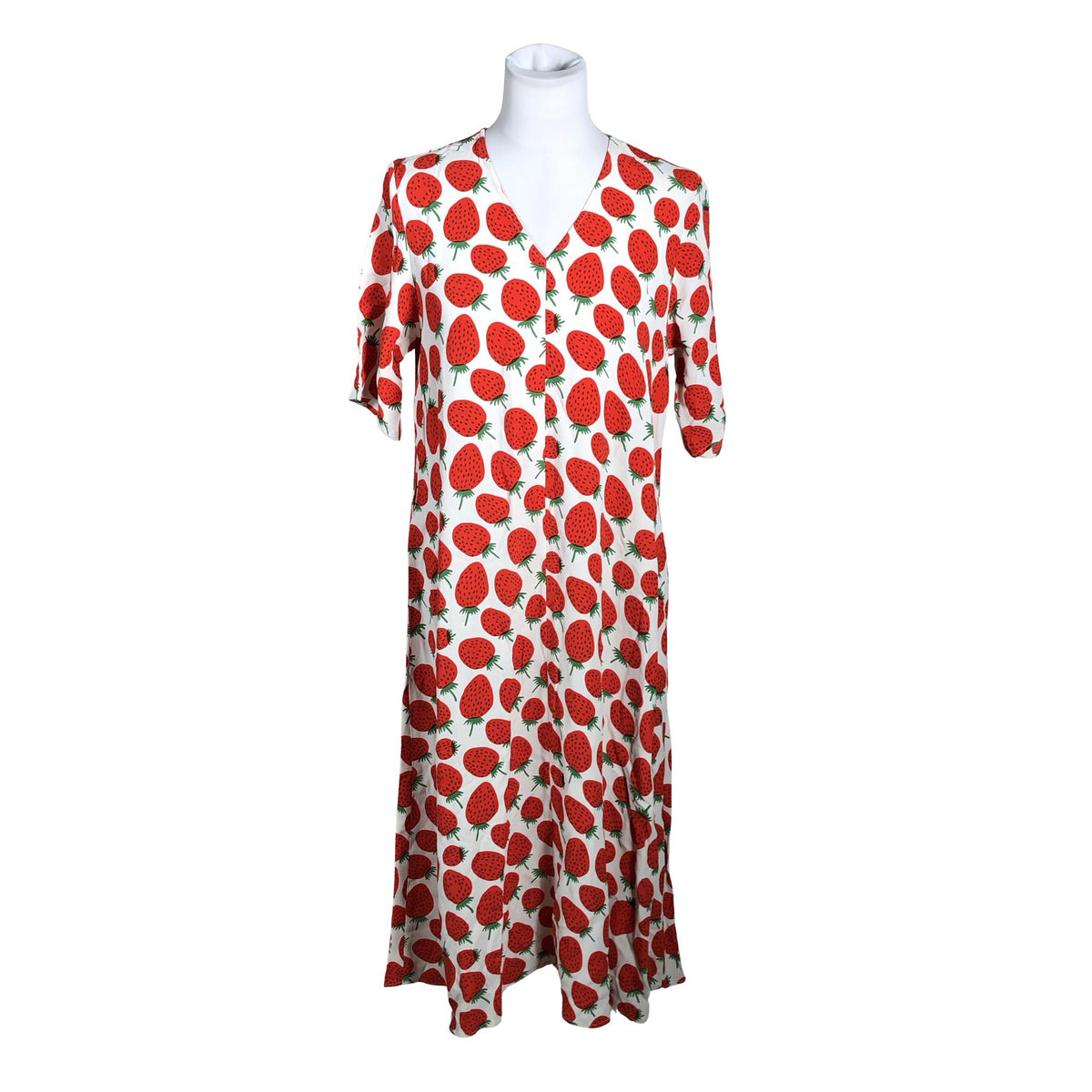 Naisten Marimekko - Sifonkimekko, koko 36 - Punainen (1)