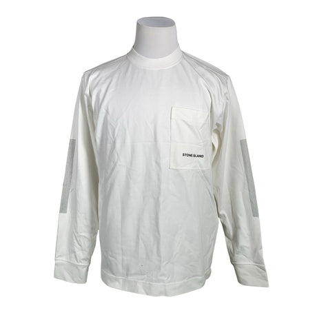 Miesten Stone Island - Trikoopaita, koko M - Valkoinen ()