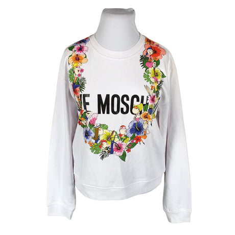 Naisten Love Moschino - Collegepaita, koko 44 - Valkoinen ()