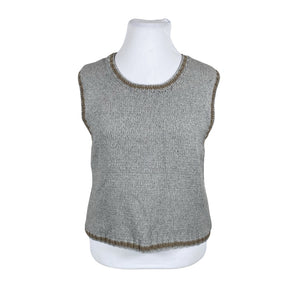 Naisten Handmade - Neuleliivi, koko 42 - Harmaa (1)