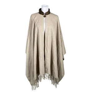 Naisten Lanificio Cerruti - Poncho, koko 38 - Beige (1)