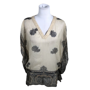Naisten Fransa - Lyhythihainen pusero, koko 38 - Beige (1)