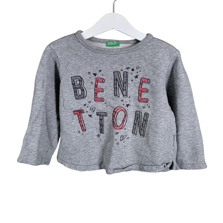 Tyttöjen Benetton - Collegepaita, koko 104 - 110 - Harmaa ()